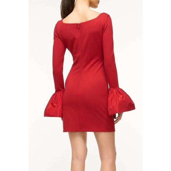 NEW STAUD hawthorne mini dress in rouge - Picture 2 of 6